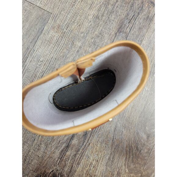 New Vintage Glass Flask With Two Tone Brown Faux Leather Case - Picture 7 of 8